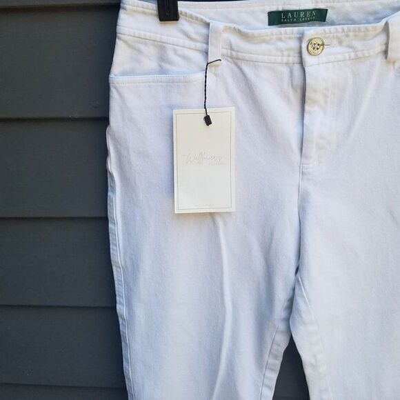 Lauren Ralph Lauren White Cropped Jeans size 2 (Has tags) - Picture 6 of 8